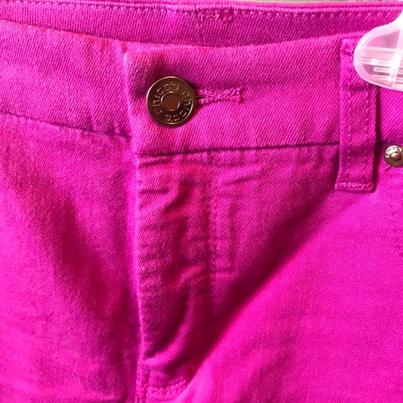 Fuscia Chico's So Slimming Girlfriend Ankle Pants - Picture 3 of 6